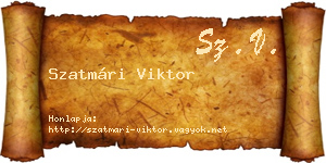 Szatmári Viktor névjegykártya